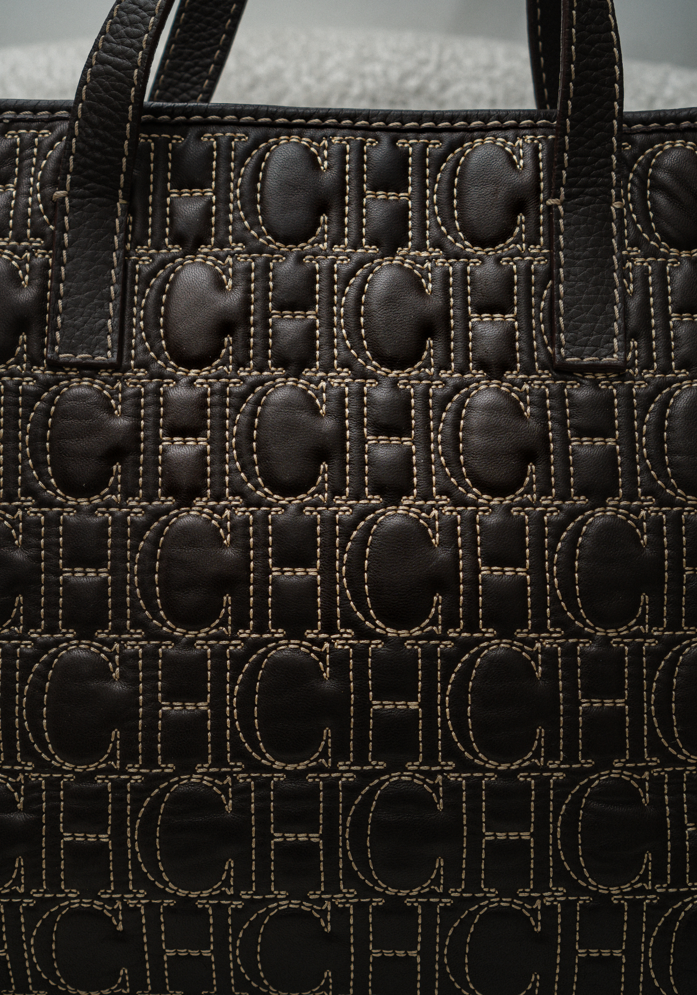Dark Brown Signature Leather Tote