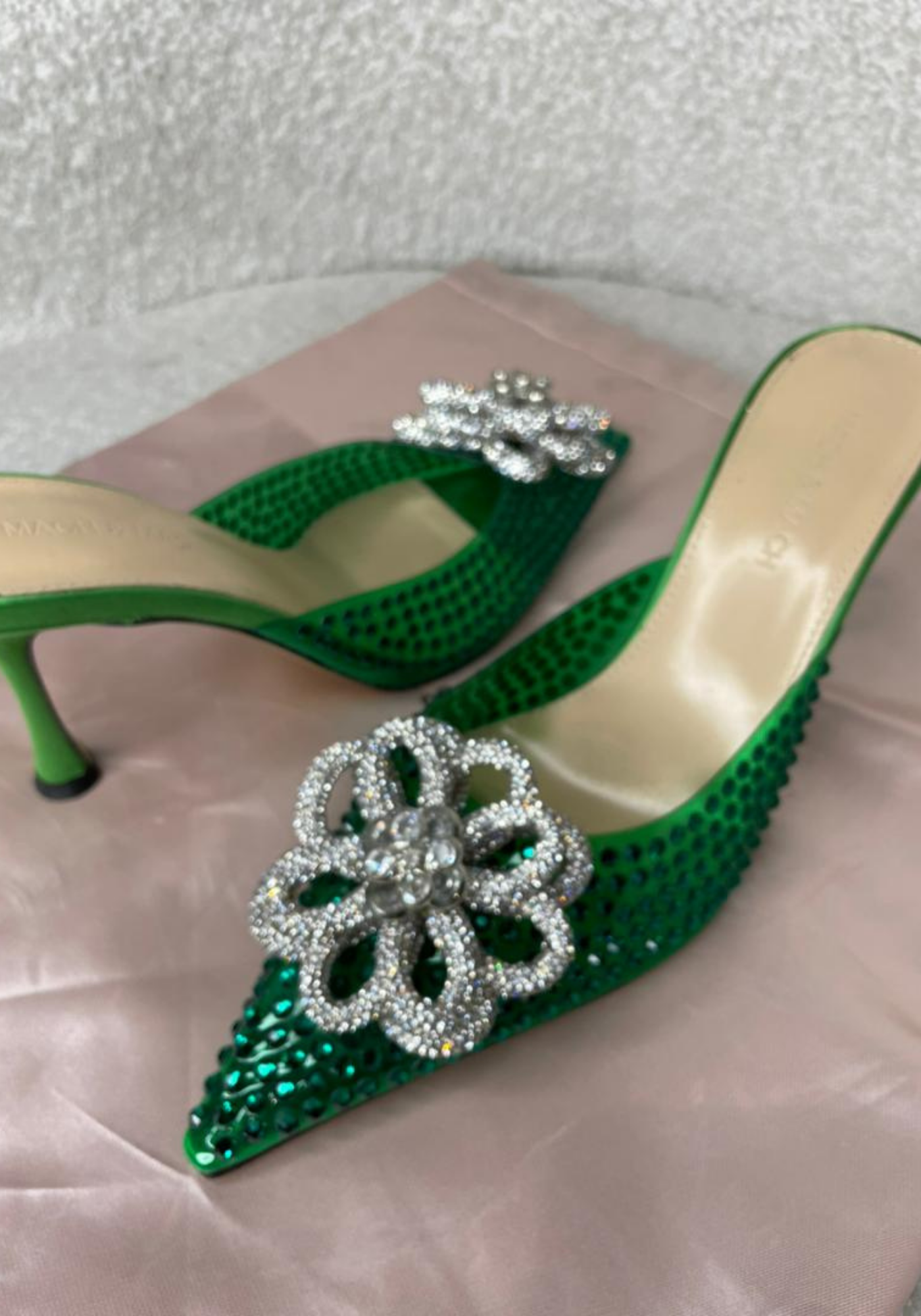 Carrie Crystal Flower Mule