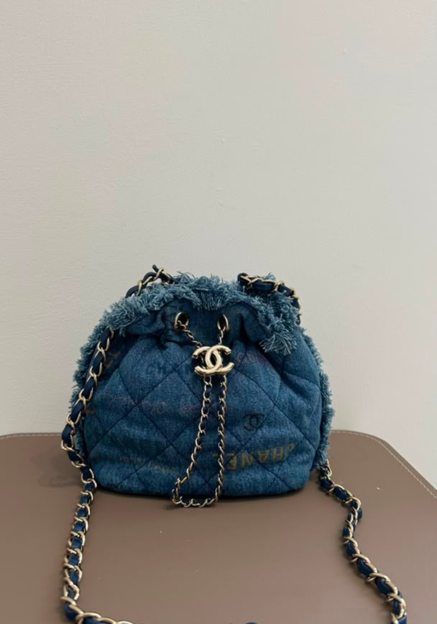 Denim Bucket Bag
