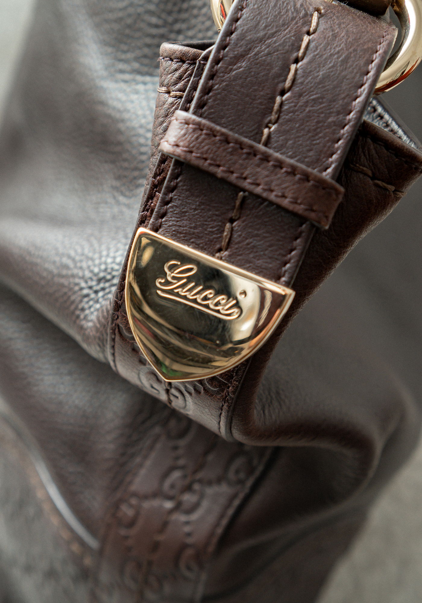 Bolso Hobo Signoria De Piel Guccissima