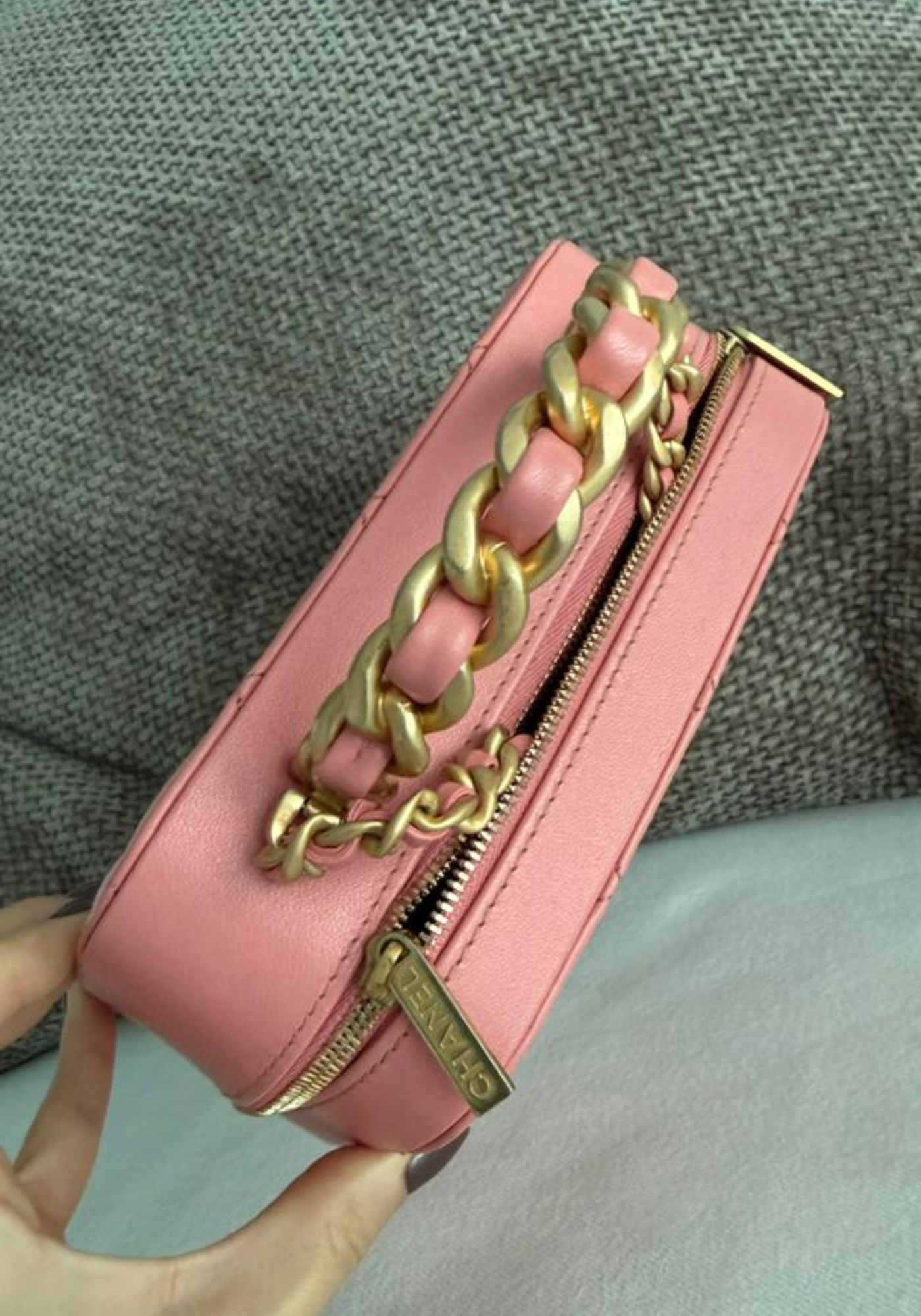 Quilted Lambskin Pearl Crush Camera Bag