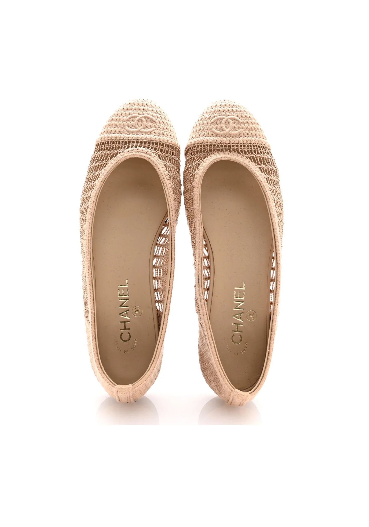 Raffia Cap Toe Ballerina Flats