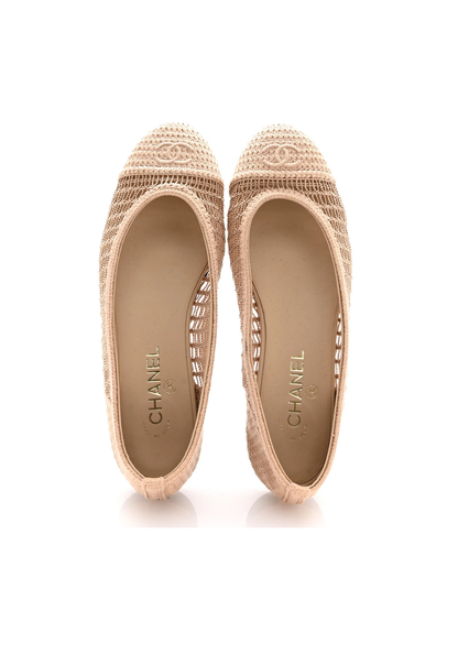Raffia Cap Toe Ballerina Flats