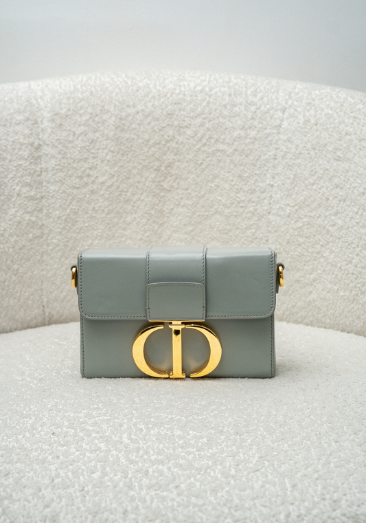 Grey Calfskin 30 Montaigne Bag Gold Hardwarre