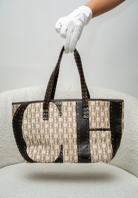 Monogram Canva Tote Bag