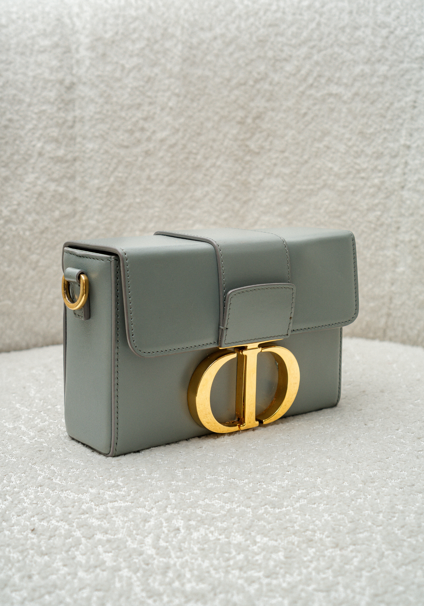 Grey Calfskin 30 Montaigne Bag Gold Hardwarre
