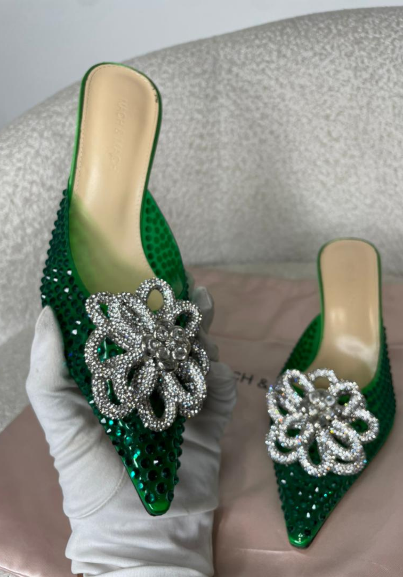 Carrie Crystal Flower Mule