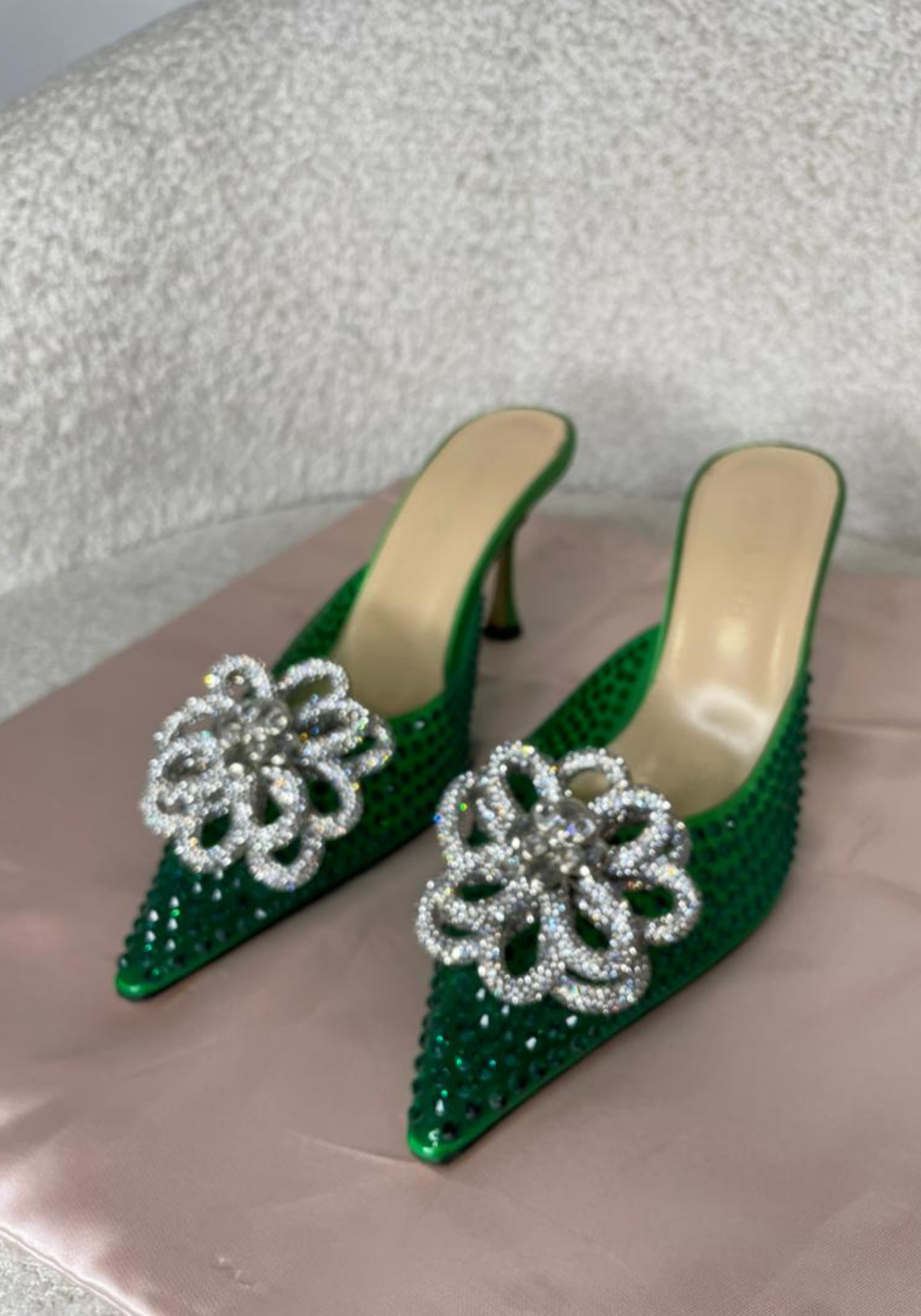 Carrie Crystal Flower Mule