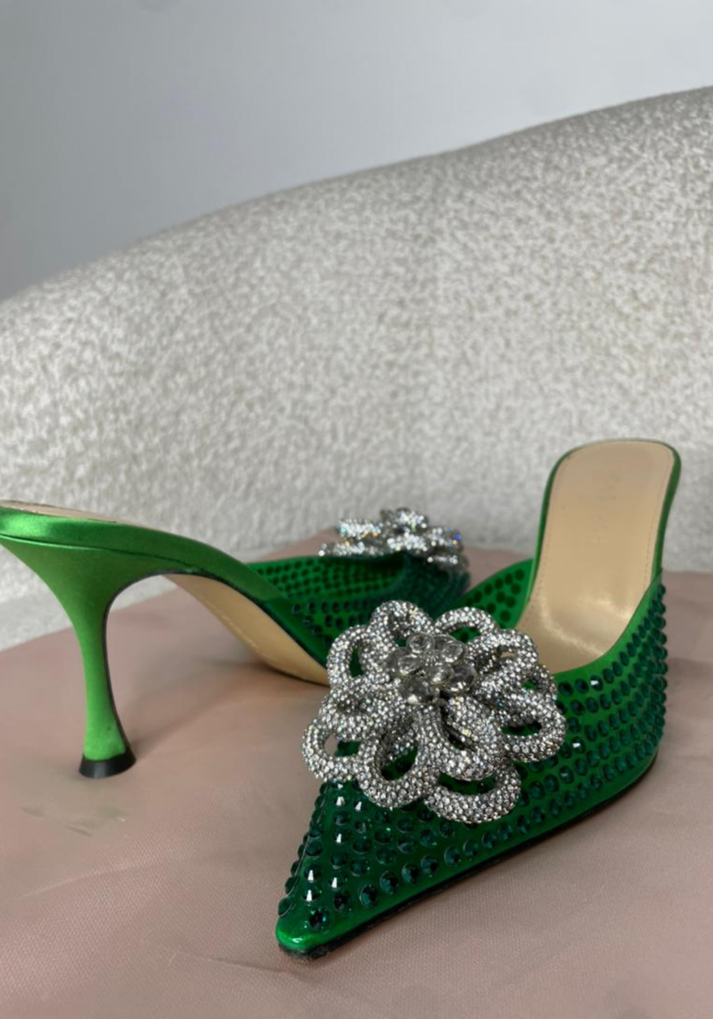 Carrie Crystal Flower Mule