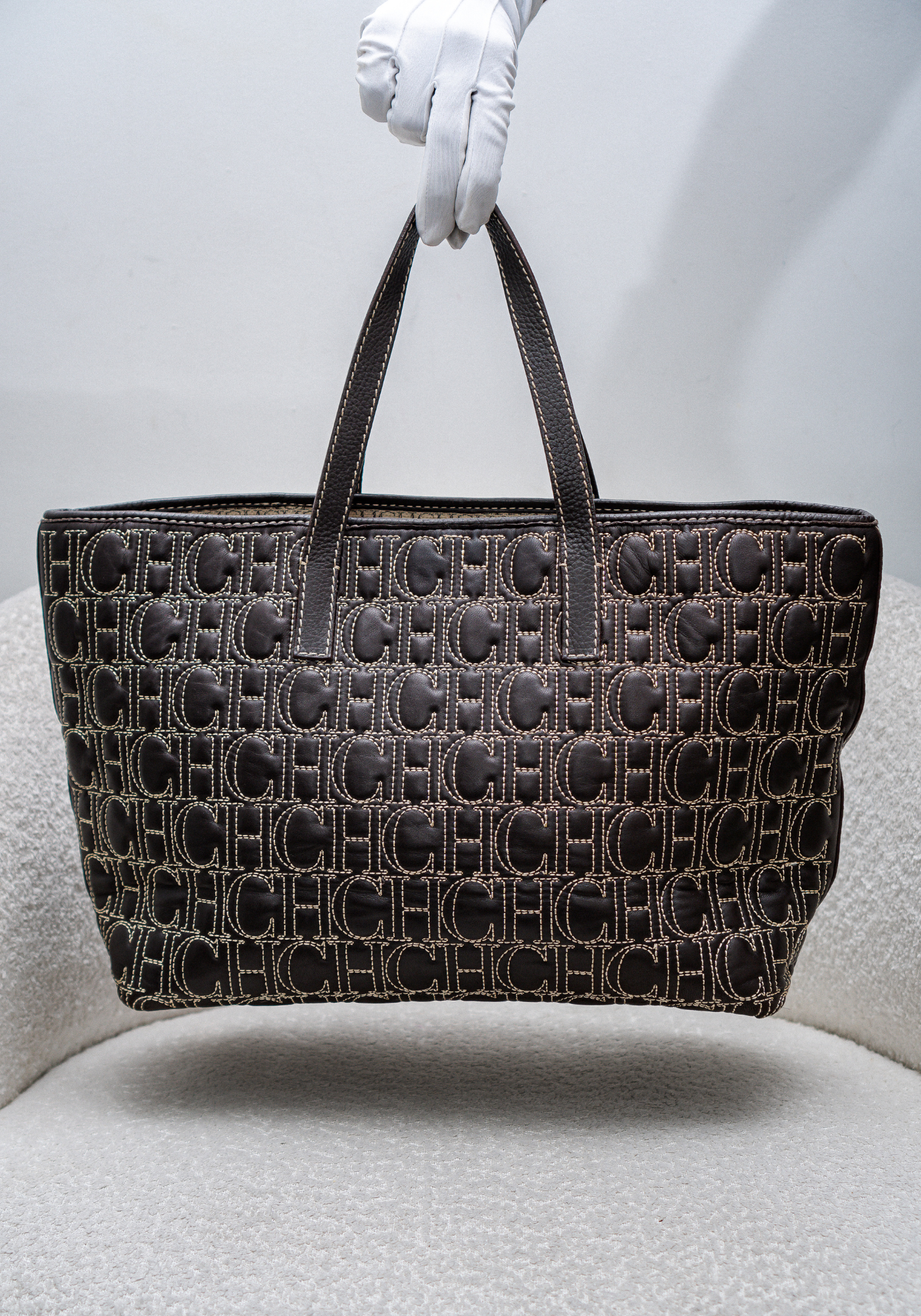 Dark Brown Signature Leather Tote