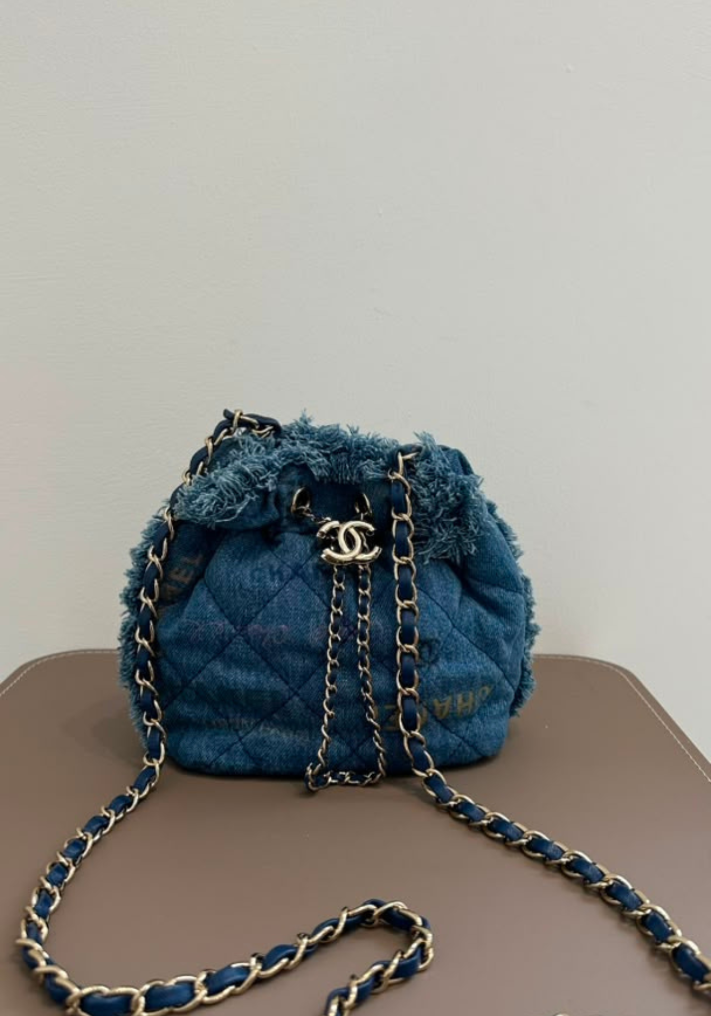 Denim Bucket Bag