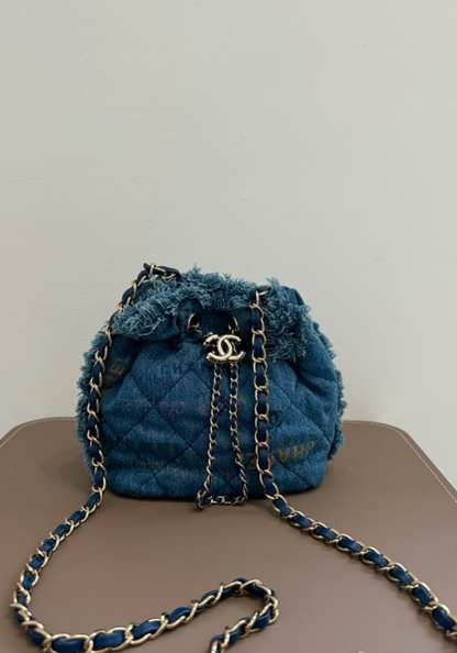Denim Bucket Bag
