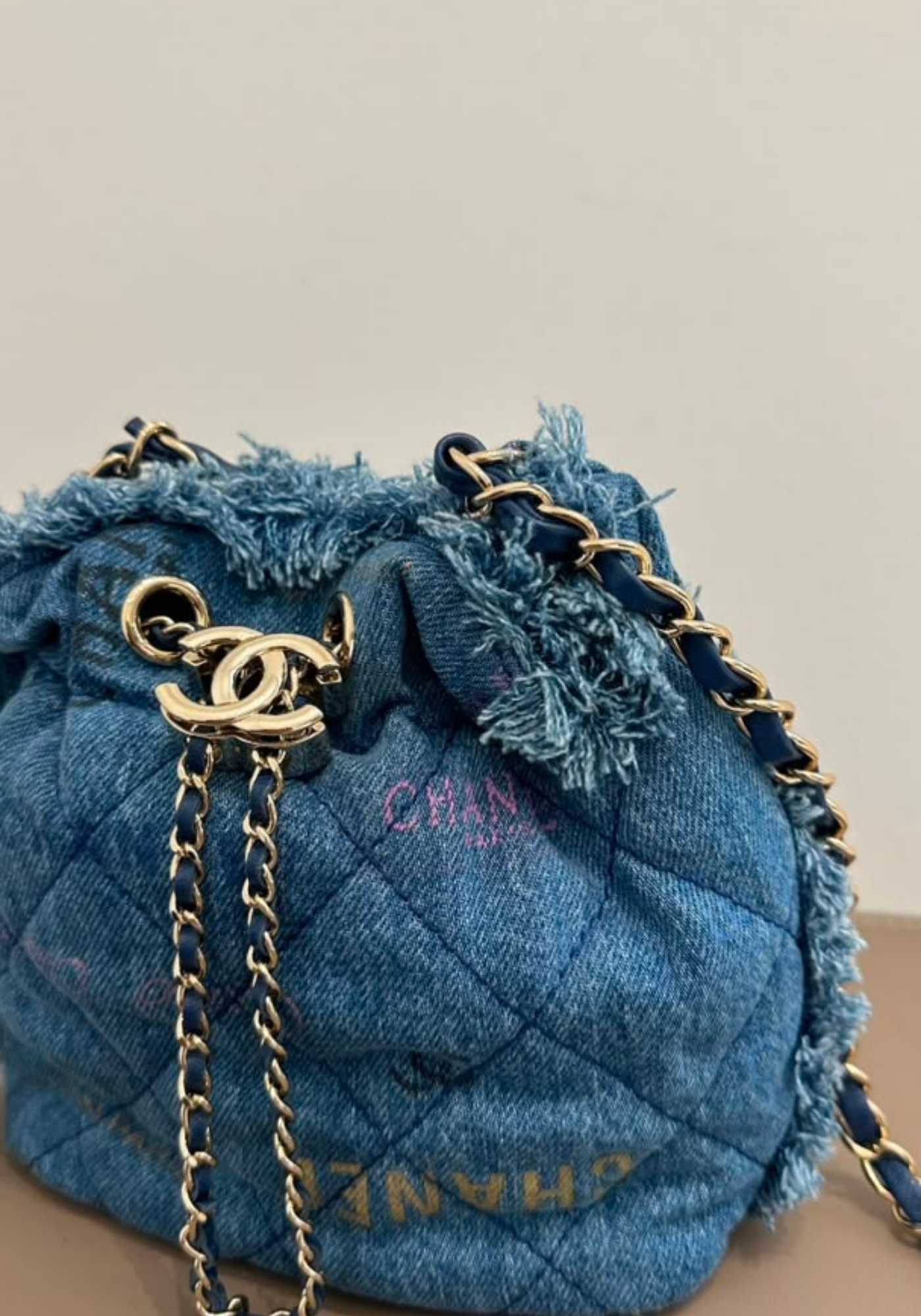 Denim Bucket Bag