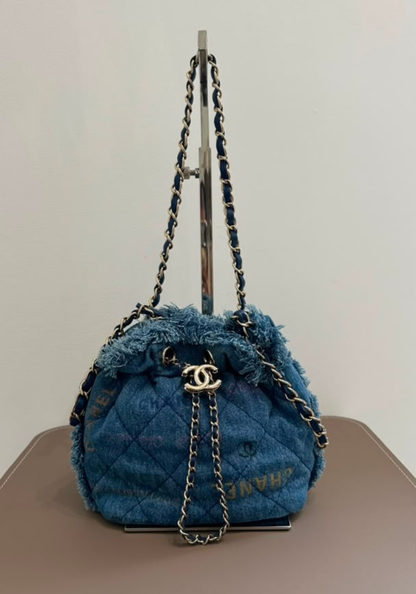 Denim Bucket Bag