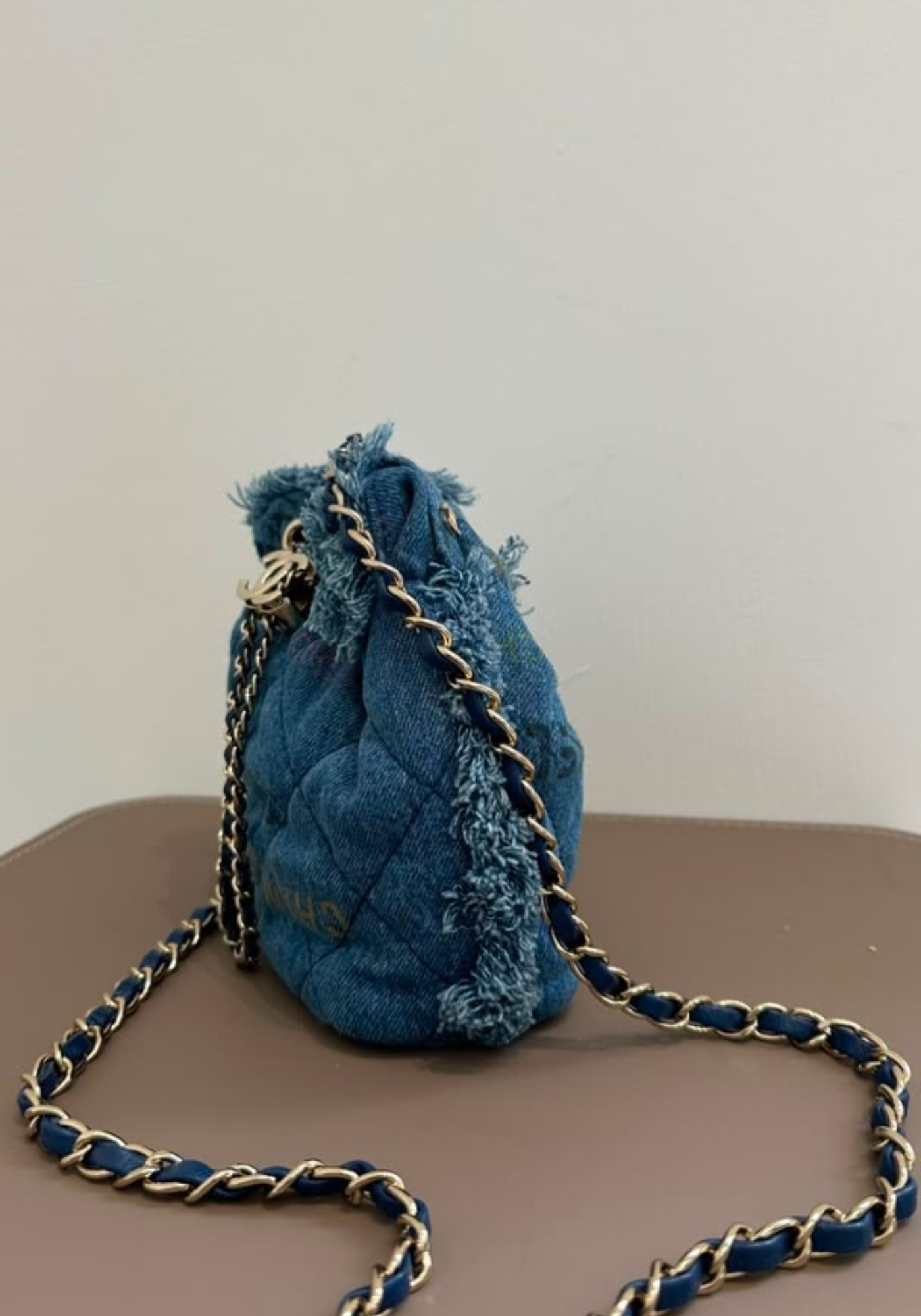 Denim Bucket Bag