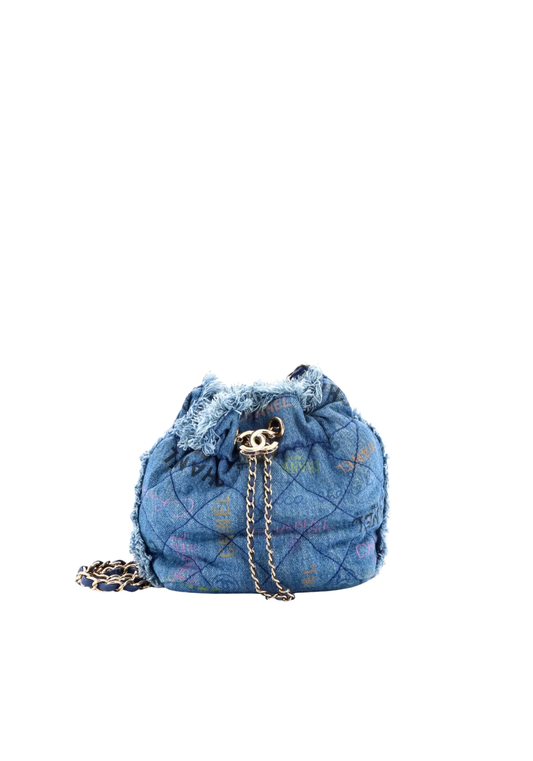 Denim Bucket Bag