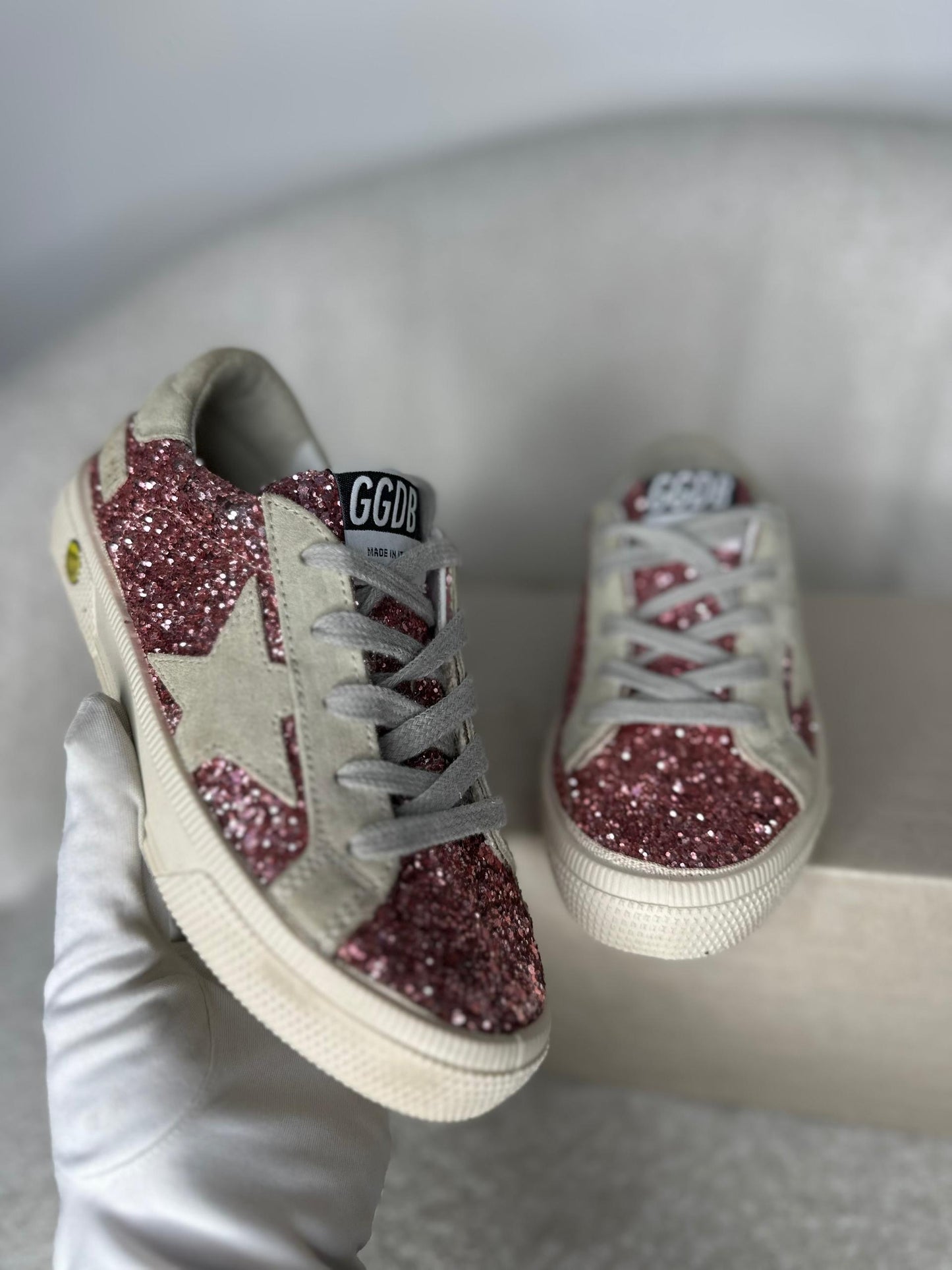 Pink Glitter Sneakers