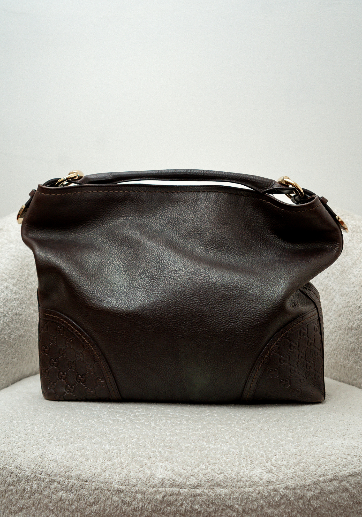 Bolso Hobo Signoria De Piel Guccissima
