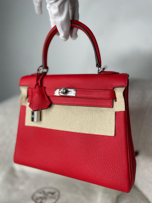Kelly 28 Sellier Rouge Casaque