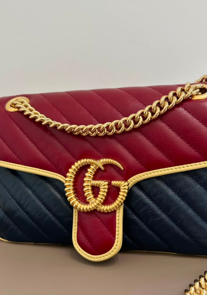 Matelassé Diagonal GG Marmont Bag