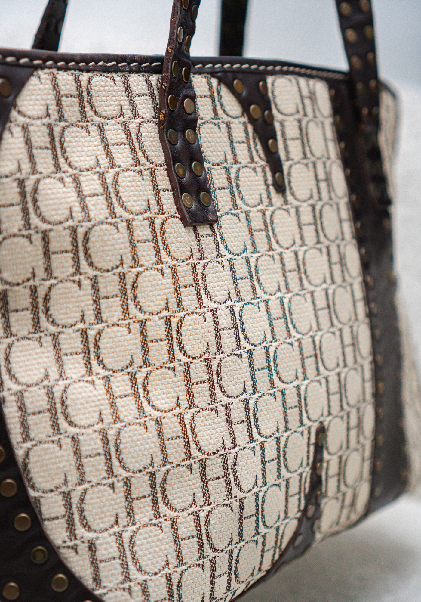 Monogram Canva Tote Bag
