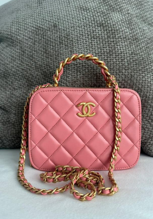 Quilted Lambskin Pearl Crush Camera Bag