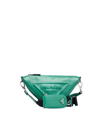 Triangle Logo Leather Bag